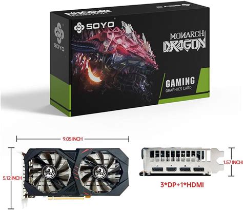 SOYO RX 6600M 8GB Graphics Card GDDR6 128Bit PCI E 4 08 8Pin GPU