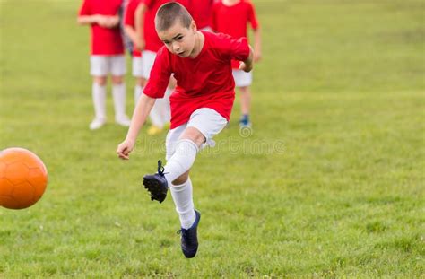 Kids soccer stock image. Image of children, excitement - 75245383