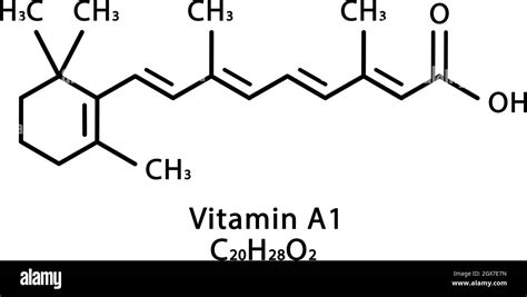 Estructura Molecular Del Cido Retinoico De La Vitamina A Vitamina A