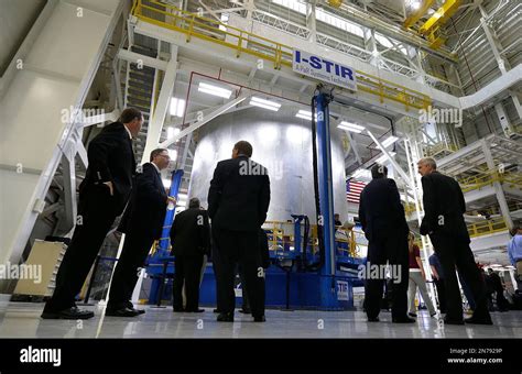 Executives Look At The New Vertical Weld Center At NASA S Michaud