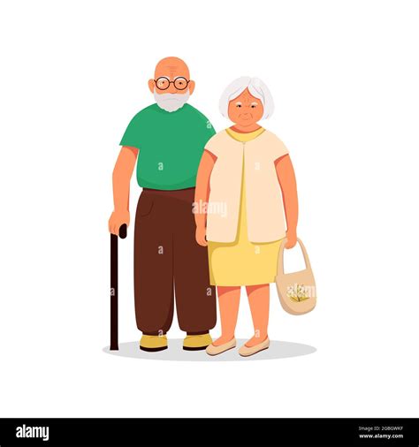 Elderly Couple Cartoon