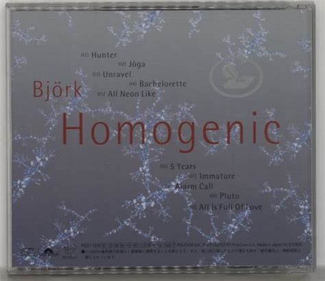 Björk Homogenic Japanese Cd Album Cdlp 110170