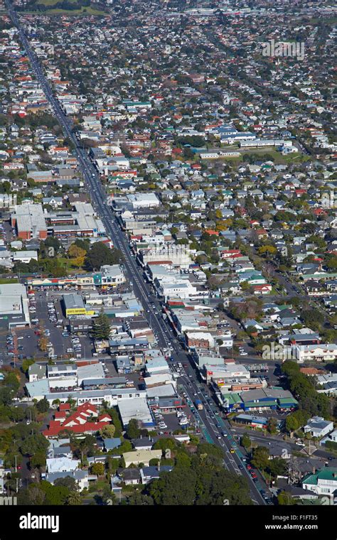 Dominion Road, Auckland, North Island, New Zealand - aerial Stock Photo ...