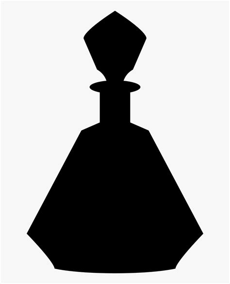 Perfume Bottle With Geometric Edges Silhouette Perfume Bottle Outline