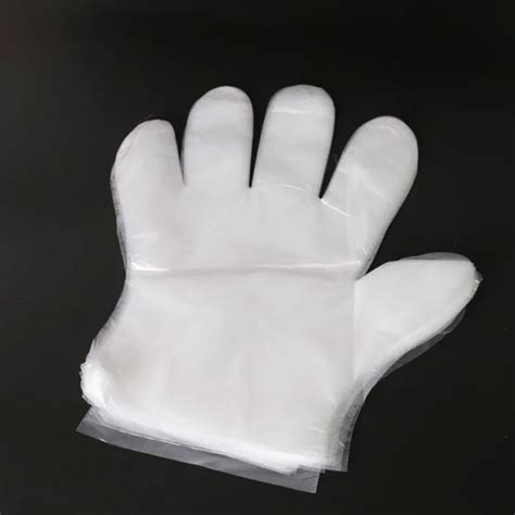 100PCS Set Food Plastic Gloves Disposable Gloves For Restaurant Kitchen