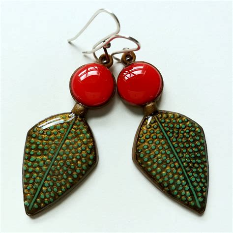 Shelley Atwoods Textured Polymer Clay Earrings With Uv Resin