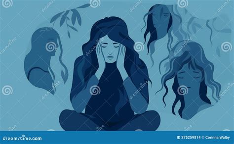 An Anxiety Concept Illustration Stock Illustration - Illustration of ...