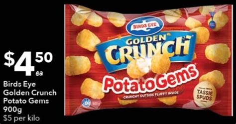 Birds Eye Golden Crunch Potato Gems 900g Offer At Ritchies