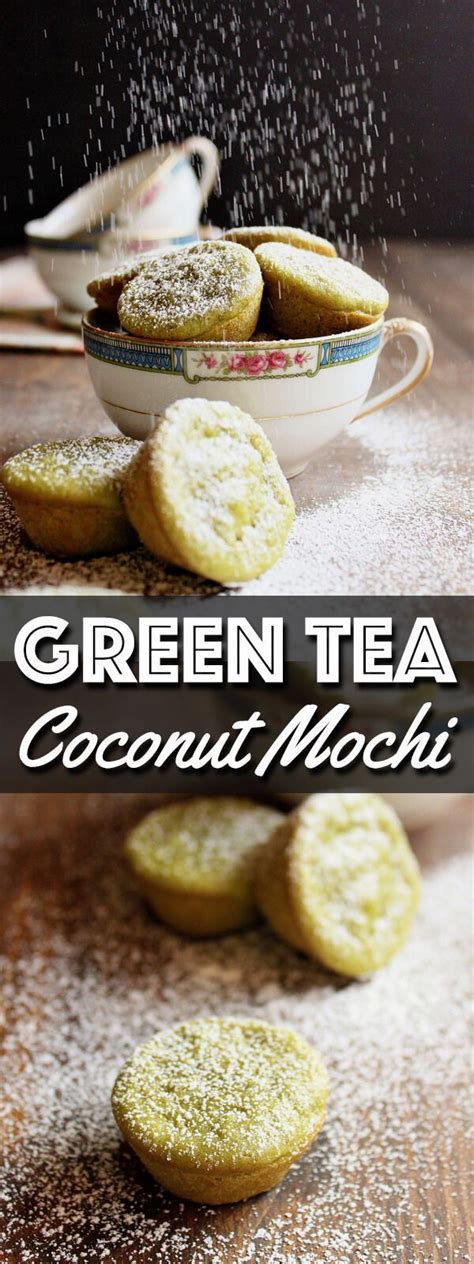 Matcha Green Tea Coconut Mochi | Recipe | Green tea muffins, Food, Mochi