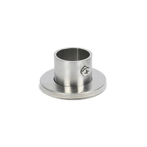 Colorail Pressed Brushed Nickel Effect Stainless Steel Rail End Socket L19mm Dia19mm Diy