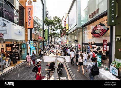 Myeong Dong Seoul South Korea Stock Photo Alamy