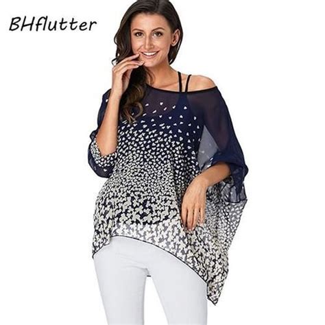 Chemise Bhflutter Blouse Noire Manches Chauve Souris Pour Femme