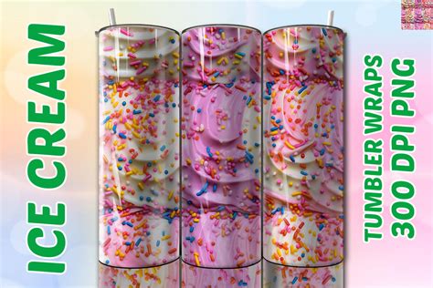 Ice Cream Cheesecake Tumbler Graphic By Tenrings Creative Fabrica