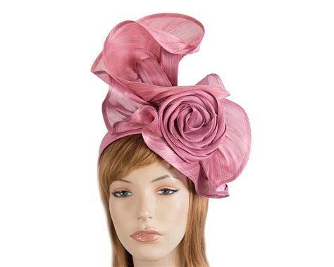 Dusty Pink Sculptured Silk Abaca Fascinator By Fillies Collection