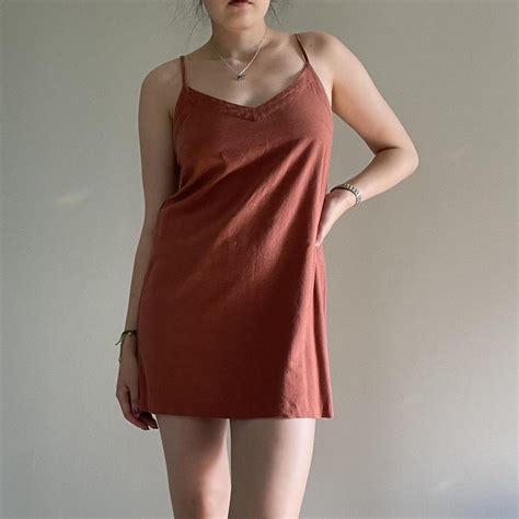 Rhythm Terra Cotta Dress Im 510” 155lb Size M Depop