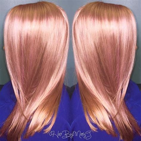 Rose Gold Straight Hair Tonos De Cabello Cabello Y Belleza