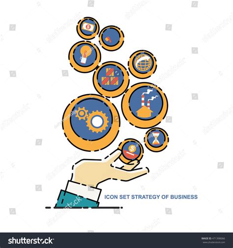 Vector Illustration Concept Business Strategy Industrial Stock Vector