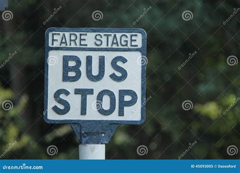 Bus Stop Sign Stock Photo Image 45093005