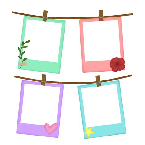 Polaroid Frame Clipart Transparent Background Polaroid Frame In Cute