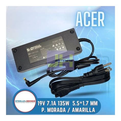 Cargador Para Acer De 19V 7 1A 135W Punta Estandar JH Sistemas En