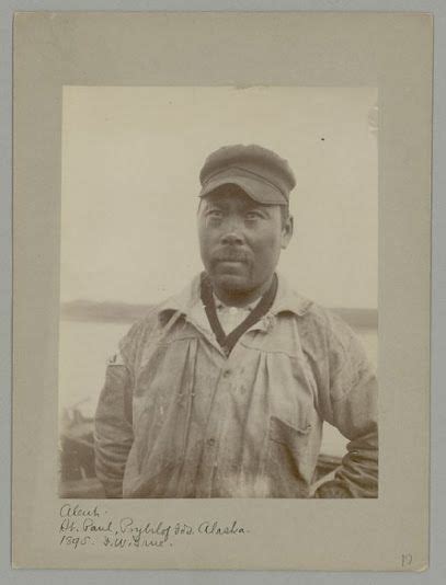 Aleut Man On St Pauls Island Alaska 1895 Amerika