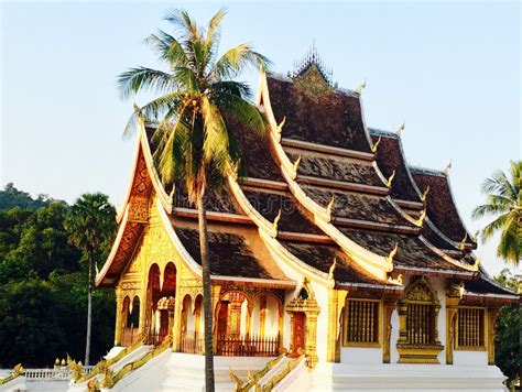 Architecture Of Wat Xiang Thong Luang Prabang Stock Photo Image Of