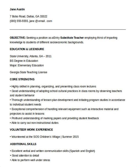 Sample Substitute Teacher Resume Resume Substitute Teacher Samples Pdf Qwikresume Build