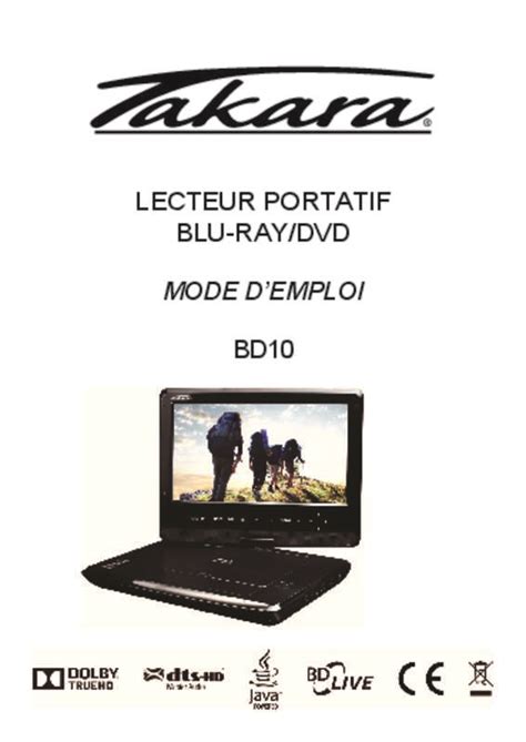 Notice TAKARA BD10 Lecteur Dvd Blu Ray Portable Trouver Une Solution