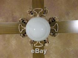 Skeleton Ceiling Fan With Skulls, Halloween Prop, Human Skeletons