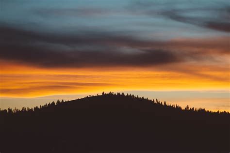 Kostenlose Foto Horizont Silhouette Berg Wolke Himmel