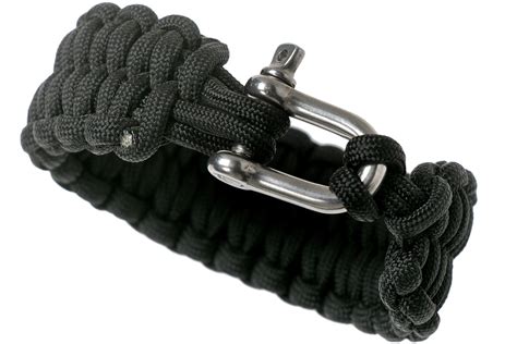 Knivesandtools Pulsera Paracord De Despliegue R Pido Negra Tama O