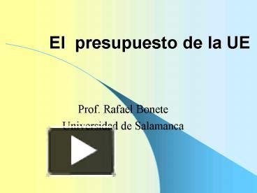 PPT El Presupuesto De La UE PowerPoint Presentation Free To