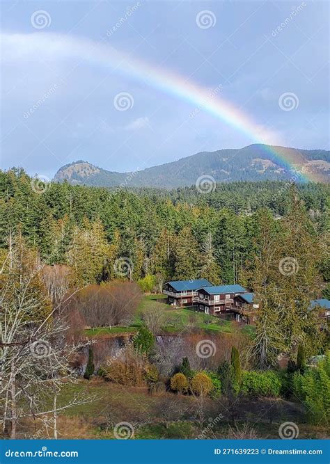 Rainbow View of Turtle Head N Back Mountain Stock Image - Image of