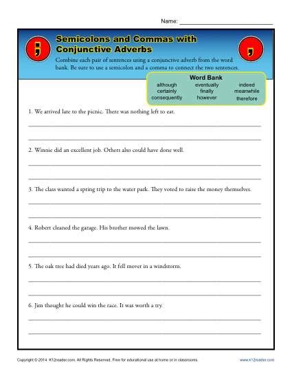 Conjunctions And Conjunctive Adverbs