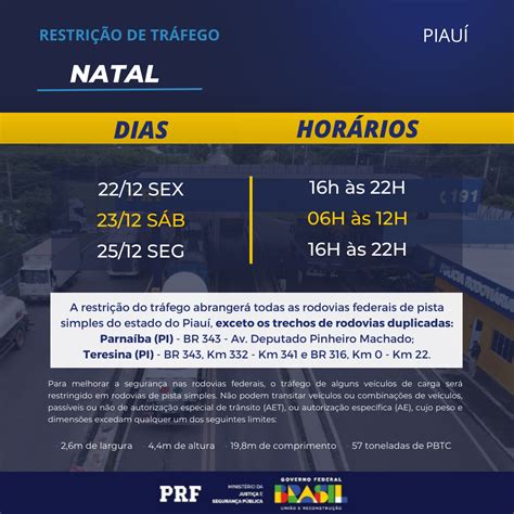 Prf Inicia Opera O Natal Nas Rodovias Federais Do Piau Nesta