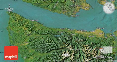 Satellite Map of Clallam County