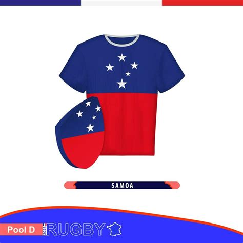 Rugby jersey of Samoa national team with flag. 26542558 Vector Art at ...