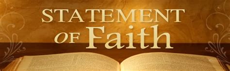 Statement Of Faith Pleasant Valley Baptist Church