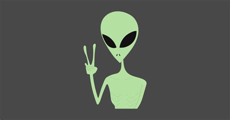 Peace Alien - Peace Sign - Sticker | TeePublic