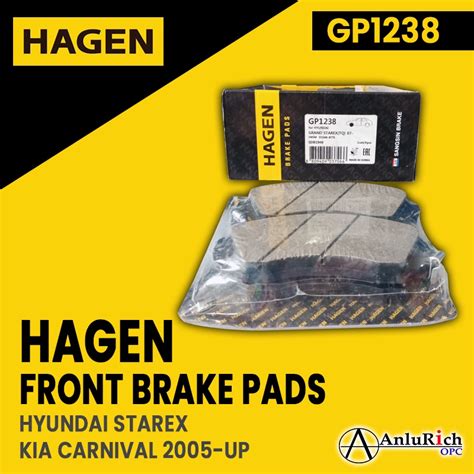 Hagen Front Brake Pads For Hyundai Starex Kia Carnival Up