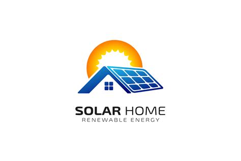 Solar Panel Energy Tech Logos Template Gráfico Por Distrologo