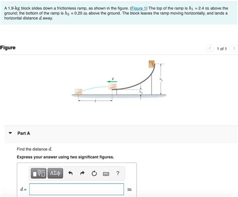 Solved A Kg Block Slides Down A Frictionless Ramp As Chegg