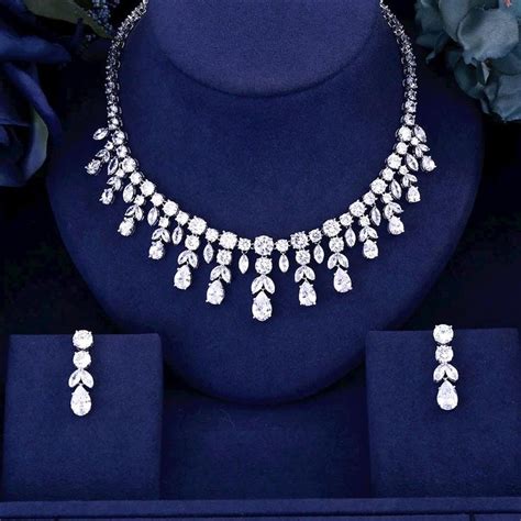 "Rhiannon" - Silver Cubic Zirconia Bridal Jewelry Set | Bridal jewelry ...