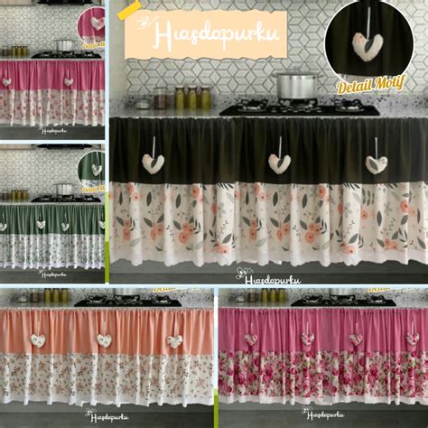 Jual Gorden Kolong Dapurtirai Kolong Dapur Bunga Love Shopee Indonesia