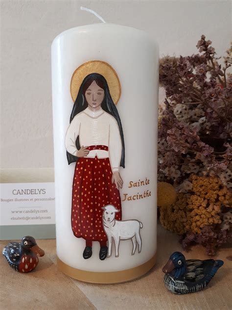 Sainte Jacinthe de Fatima Candelys Bougies illustrées et personnalisées