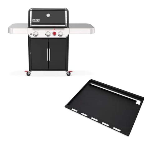 Weber Genesis E 325s Liquid Propane Gas Grill Combo With Full Size Griddle 1500453 The Home Depot