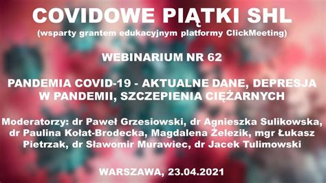 WEBINAR SHL Nr 62 PANDEMIA COVID 19 AKTUALNE DANE ZGONY W POLSCE