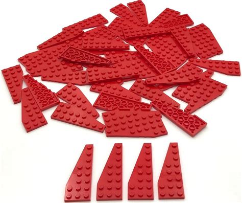 Lego New Red Wedges Plates X Pentagonal Left Parts Ebay