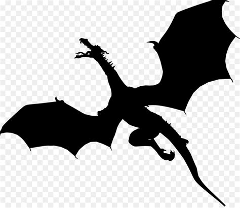 Free Black Dragon Silhouette, Download Free Black Dragon Silhouette png ...