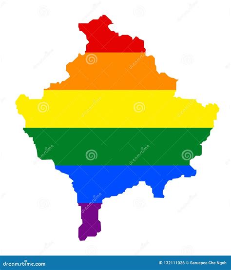 LGBT Flag Map Vector Rainbow Map In Colors Of LGBT Lesbian Gay Bisexual And Transgender